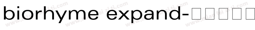biorhyme expand字体转换